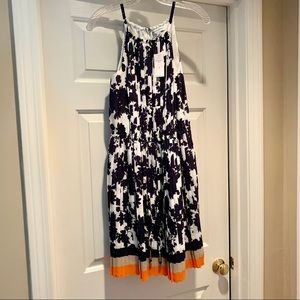 Navy floral print Banana Republic dress